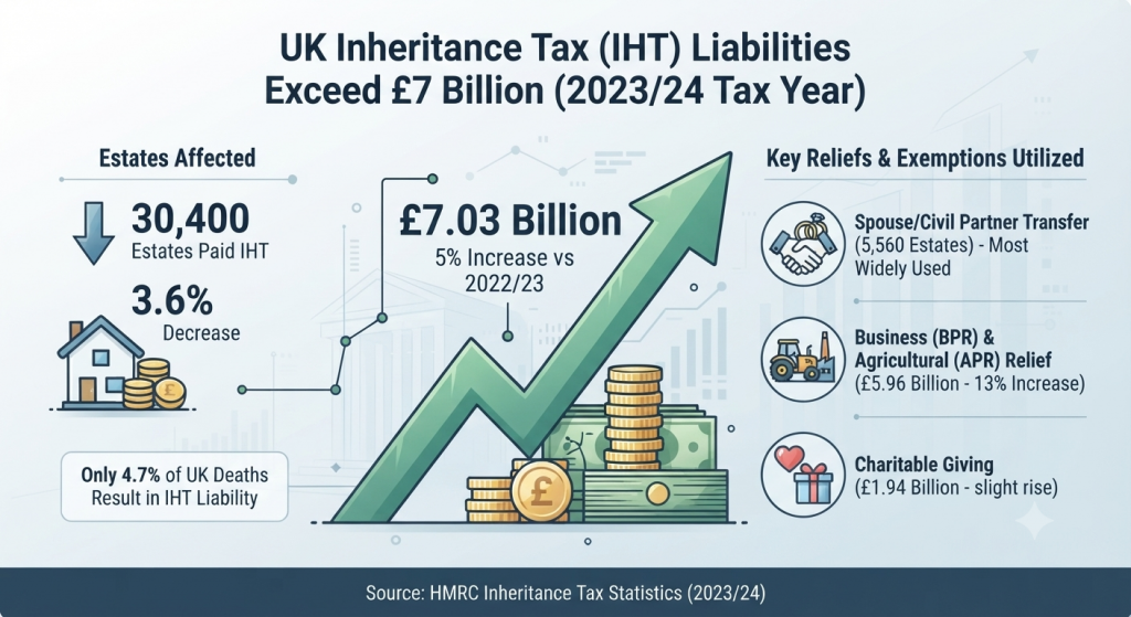 UK Inheritance Tax Liabilities Exceed £7 Billion for the First Time